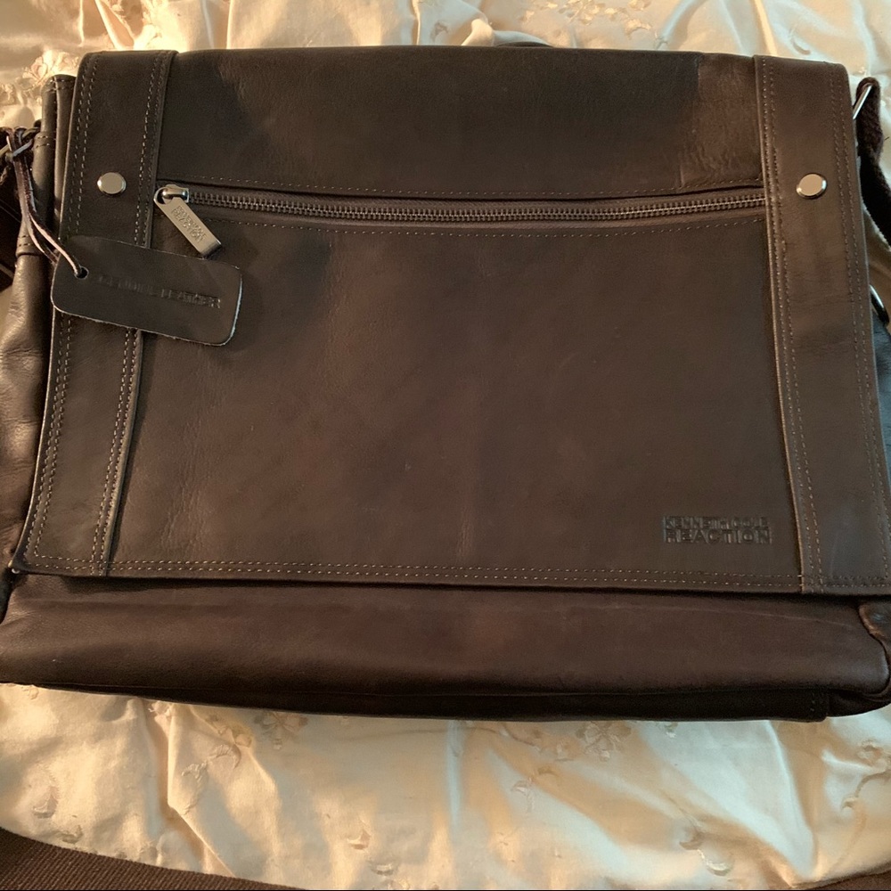 Brand New - Kenneth Cole Leather Messenger Bag